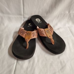 Yellow box flip-flops